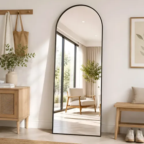 Espelho de chao corpo inteiro arco 16560cm com suporte u 1