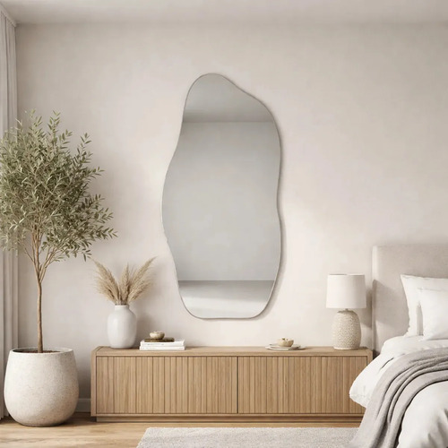 Espelho Lopazzi Orgânico Magnus 90cmx40cm Corpo Inteiro Pinterest Polido - Suporte