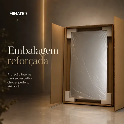 Espelho Mirano Orgânico Madrid 100x40cm Lapidado Design Luxo