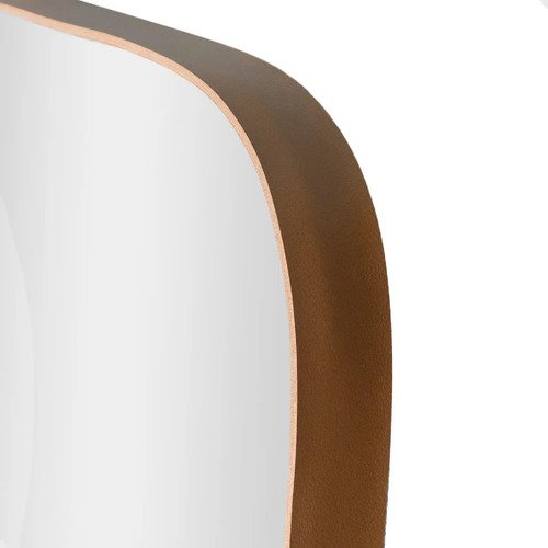 Espelho Oval Orgânico De Parede Grande 150x50 Corpo Inteiro Moldura Caramelo