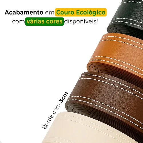 Espelho Para Banheiro Decorativo Redondo 60cm Com Suporte