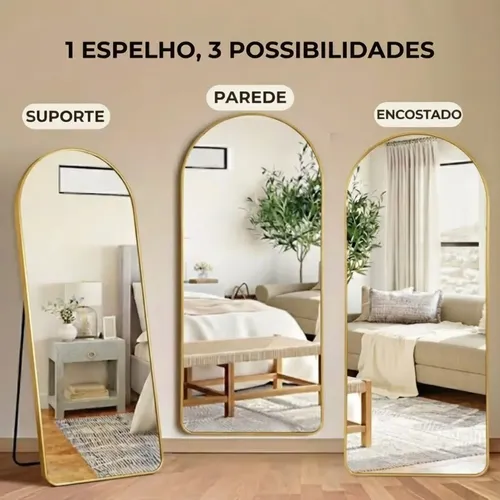 Espelho Retro Orgânico Corpo Inteiro 170x70 Moldura Lopazzi