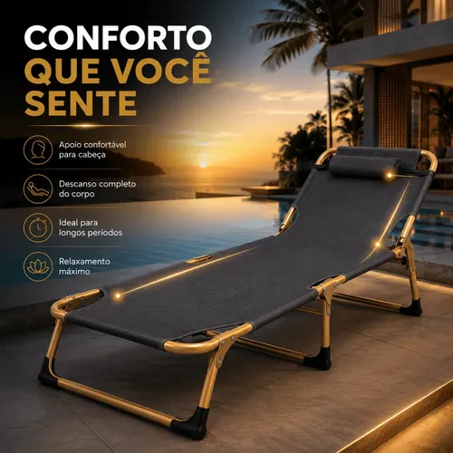 Espreguiçadeira De Praia Reclinável Portátil Maat Brand