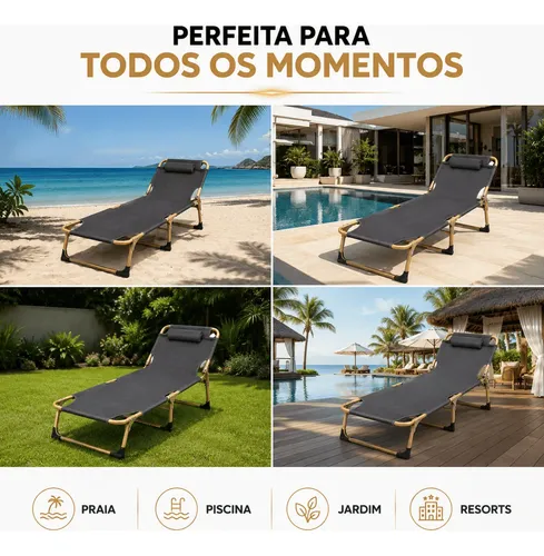 Espreguiçadeira De Praia Reclinável Portátil Maat Brand