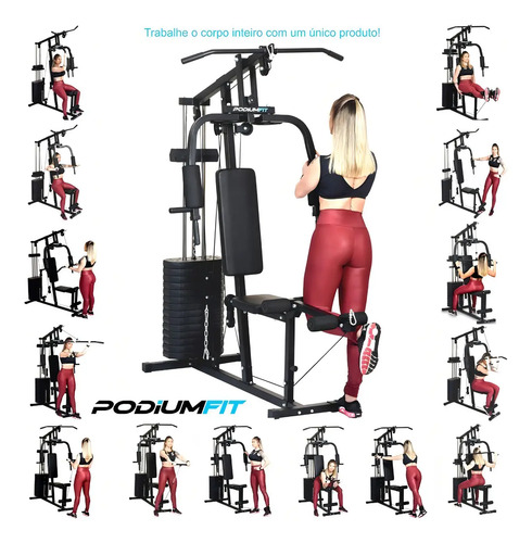 Estacao de musculacao academia podiumfit me200 65kg