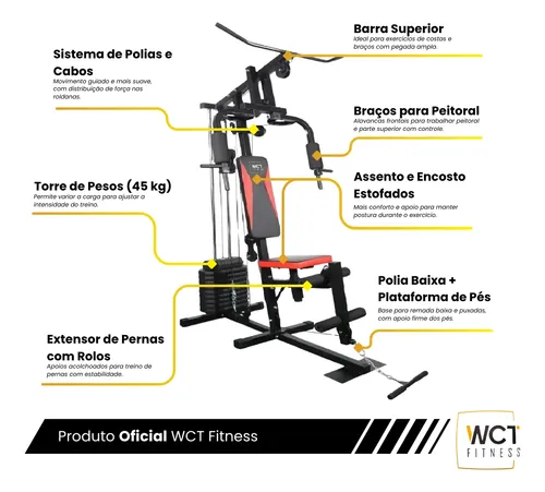 Estação De Musculação De 45kg Wct Fitness