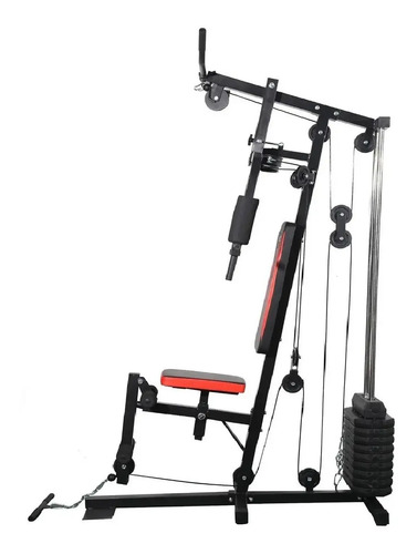 Estação De Musculação De 45kg Wct Fitness Cor da estrutura Preto Cor do estofamento Preto e vermelho