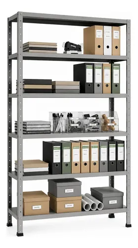 Estante Armário De Aço 6 Bandejas 90cm Cinza