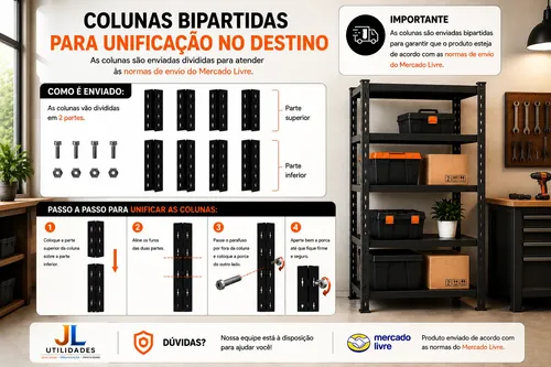 Estante Armário De Aço 6 Bandejas 90cm Cinza