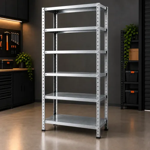 Estante prateleira de aco galvanizado 6 bandejas 198x90cm