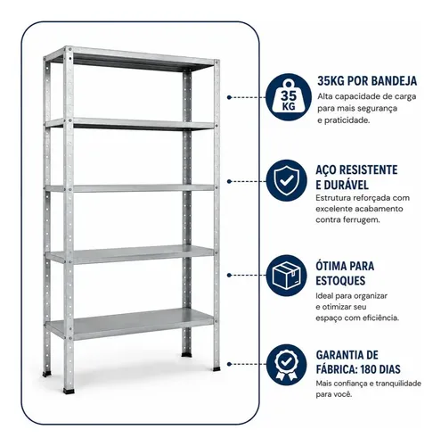 Estante Prateleira Metal Organizadora Reforçada Multiuso