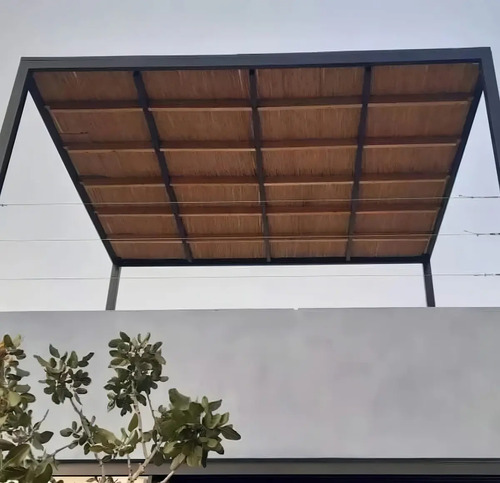 Esteira de Bambu Santa Cecília 5m x 1m Marrom-claro Decoração Tenda