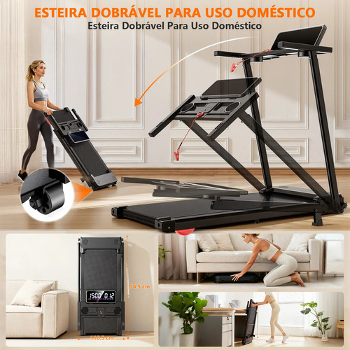 Esteira Elétrica Ergométrica 2.5hp 5% Inclinaco + Tela Led