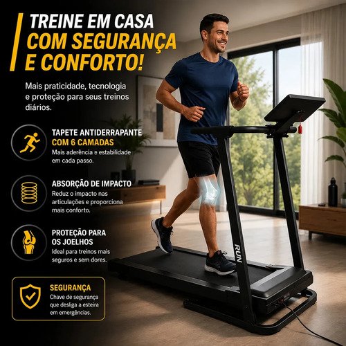 Esteira Elétrica Ergométrica Dobrável MBX 10km/h Bivolt Profissional Residencial 110kg
