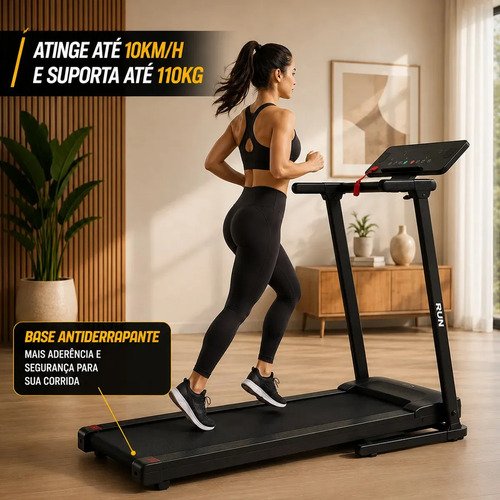 Esteira Elétrica Ergométrica Dobrável MBX 10km/h Bivolt Profissional Residencial 110kg