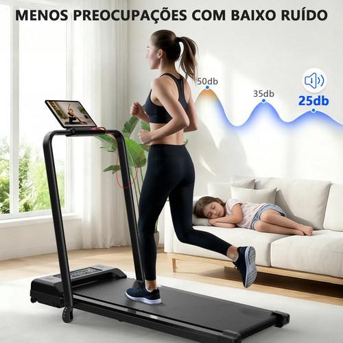 Esteira Elétrica Ergométrica Fitness Dobrável Com Tela Led