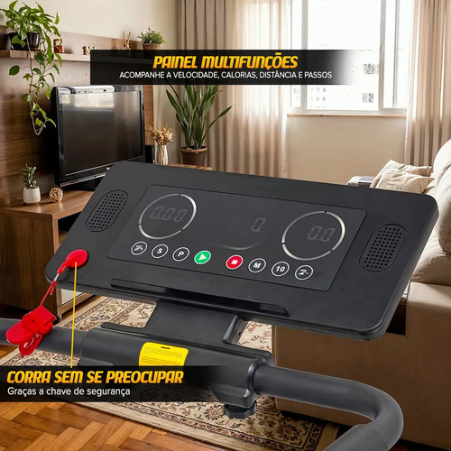 Esteira Elétrica MBX DDS Run 10km/h 110kg Dobrável Bivolt Corrida Residencial