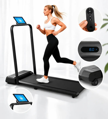 Esteira ergometrica dobravel eletrica com painel lcd e contr