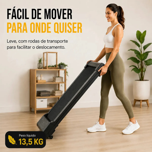 Esteira Ergométrica Dobrável Elétrica Com Painel LCD e Controle Remoto Para Casa Academia Preta