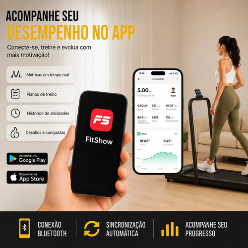 Esteira Ergométrica Dobrável Elétrica Com Painel LCD e Controle Remoto Para Casa Academia Preta