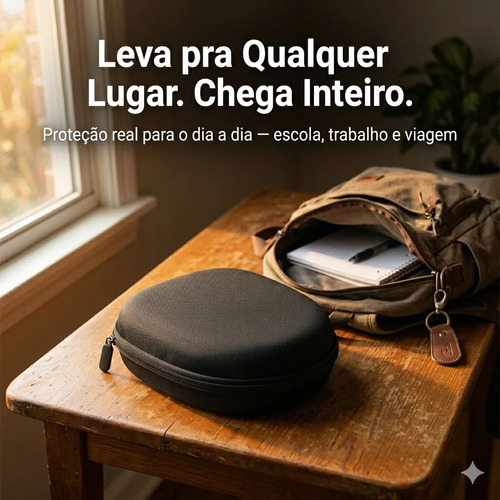 Estojo Portátil Para Headphone, Capa Case Fone De Ouvido