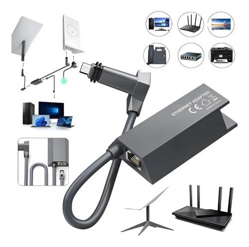 Ethernet Starlink V2 Adaptador Rj45 Internet 1200 Mbps