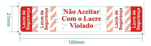 Etiqueta Lacre Segurança Delivery Alimentos Ifood 1000 Unidades Vermelho