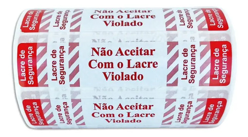 Etiqueta Lacre Segurança Delivery Alimentos Ifood 1000 Unidades Vermelho