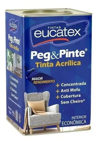 Eucatex latex acrilico peg pint 18litros acabamento fosco co