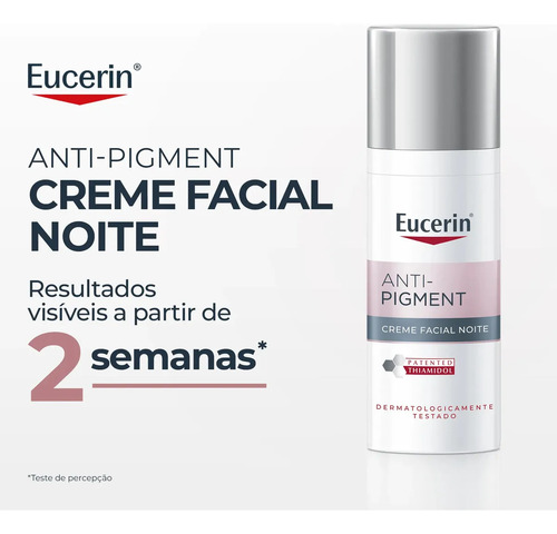 EUCERIN Creme Facial Antimanchas Noite 50ml, Anti-Pigment, Clareador, Thiamidol, Noturno