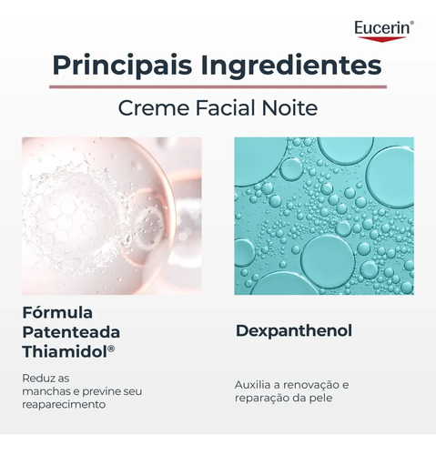 EUCERIN Creme Facial Antimanchas Noite 50ml, Anti-Pigment, Clareador, Thiamidol, Noturno