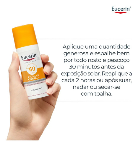 EUCERIN Protetor Solar Facial Anti-Manchas Sun Pigment Control FPS60 50ml