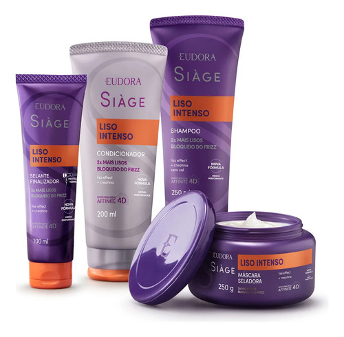 Eudora kit siage liso intenso 4 itens
