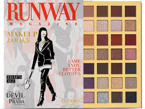 Eudora make o diabo veste prada palette de sombras runway ma