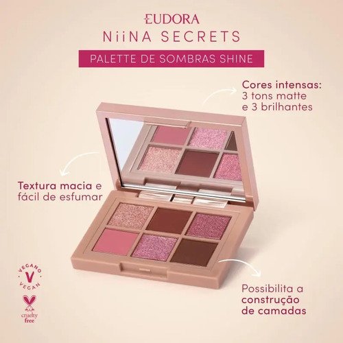 Eudora Niina Secrets Paleta De Cores Para Os Olhos Shine 5,4