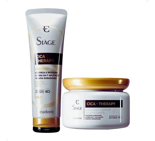 Eudora shampoo e mascara capilar siage cica therapy cabelos