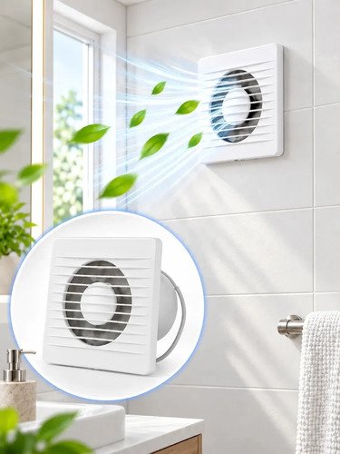 Exaustor de banheiro bivolt 4 polegadas 8w silencioso com 7