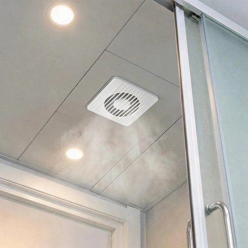 Exaustor de Banheiro Bivolt 4 Polegadas 8W Silencioso com 7 Pás Tela Protetora Contra Insetos Diâmetro de Instalação 10cm Ventilação Potente Baixo Ruído e Fácil Instalação