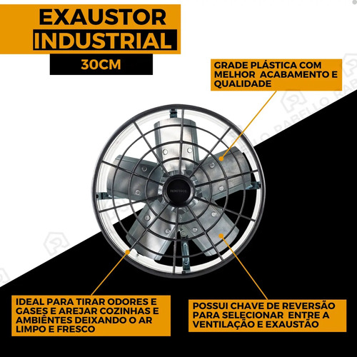 Exaustor Industrial Ventisol 30 Cm Com Reversão 220v