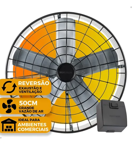 Exaustor industrial ventisol 50 cm com reversao 220v