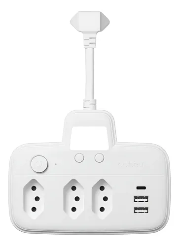Extensao coibeu serie luar 3tomadas 2 usb 1pd bivolt led