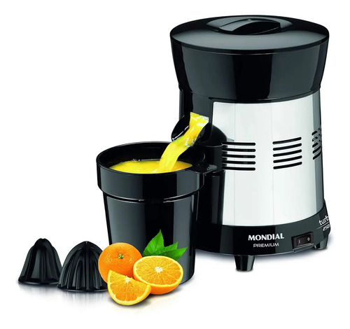 Extrator de frutas mondial turbo premium preto 250w bivolt p