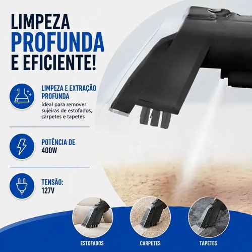 Extratora Portátil Para Limpeza Estofados Elv400 Vonder