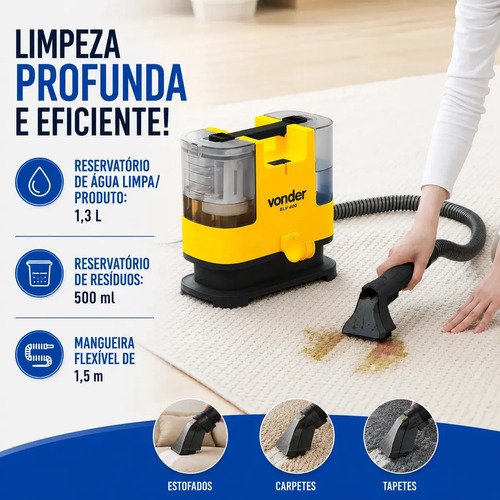 Extratora Portátil Para Limpeza Estofados Elv400 Vonder