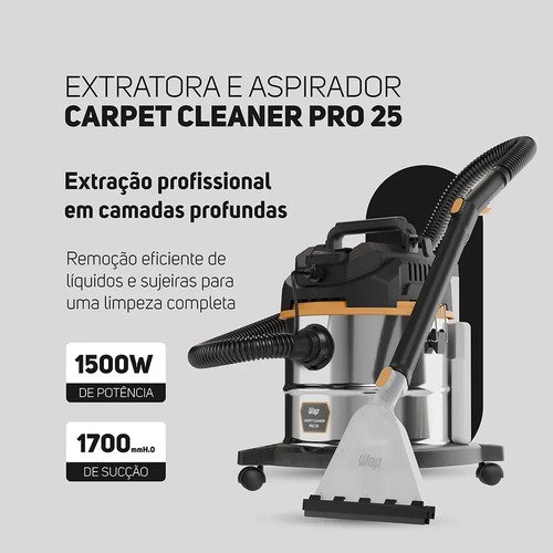 Extratora Wap FW012216 Carpet Cleaner Pro 25 1700w Prateado