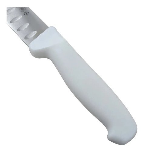 Faca Profissional 10'' Granton Edge Master Line Mundial Cor Branco