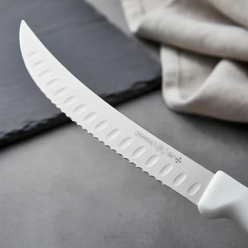 Faca Profissional 10'' Granton Edge Master Line Mundial Cor Branco