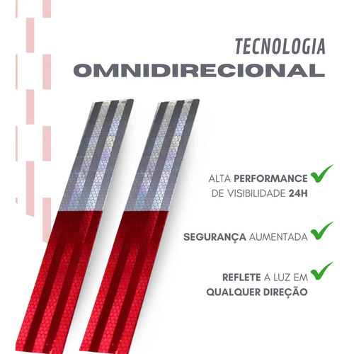 Faixa Refletiva Adesiva Sinalização Caminhão Kit 20un