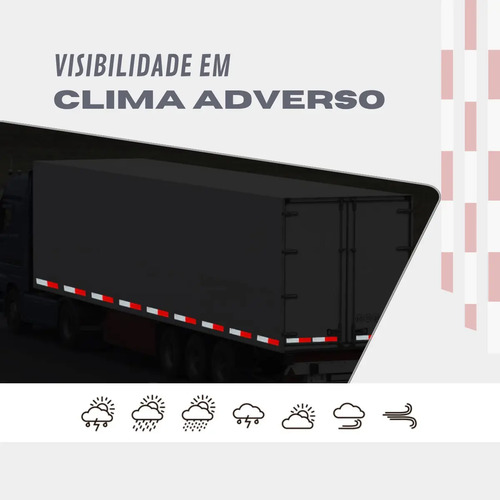 Faixa Refletiva Adesiva Sinalização Caminhão Kit 20un