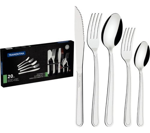 Faqueiro 20pcs buzios aco inox tramontina 23798062